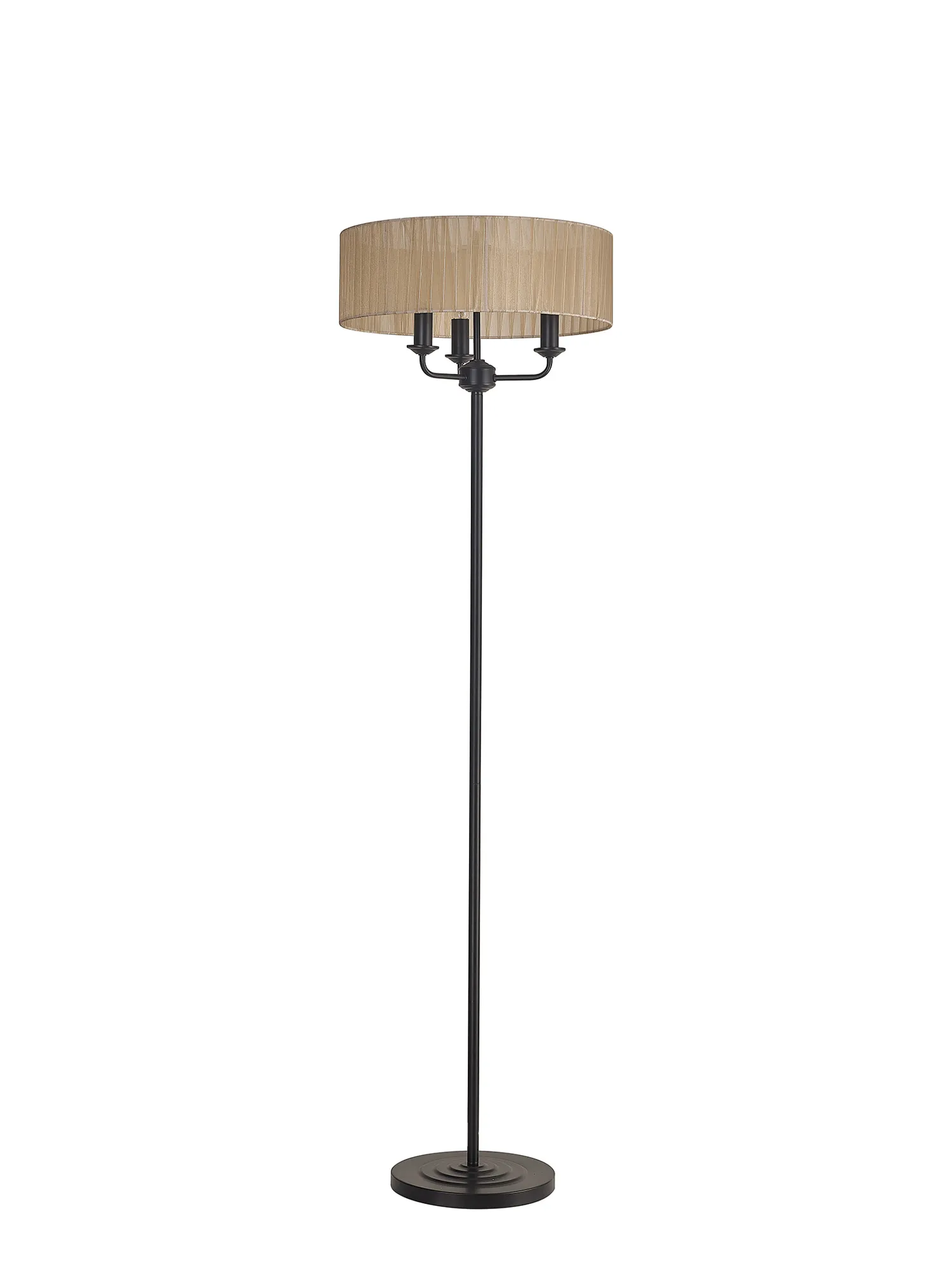 Banyan 45cm 3 Light Floor Lamp Matt Black, Soft Bronze DK1061  Deco Banyan MB SB
